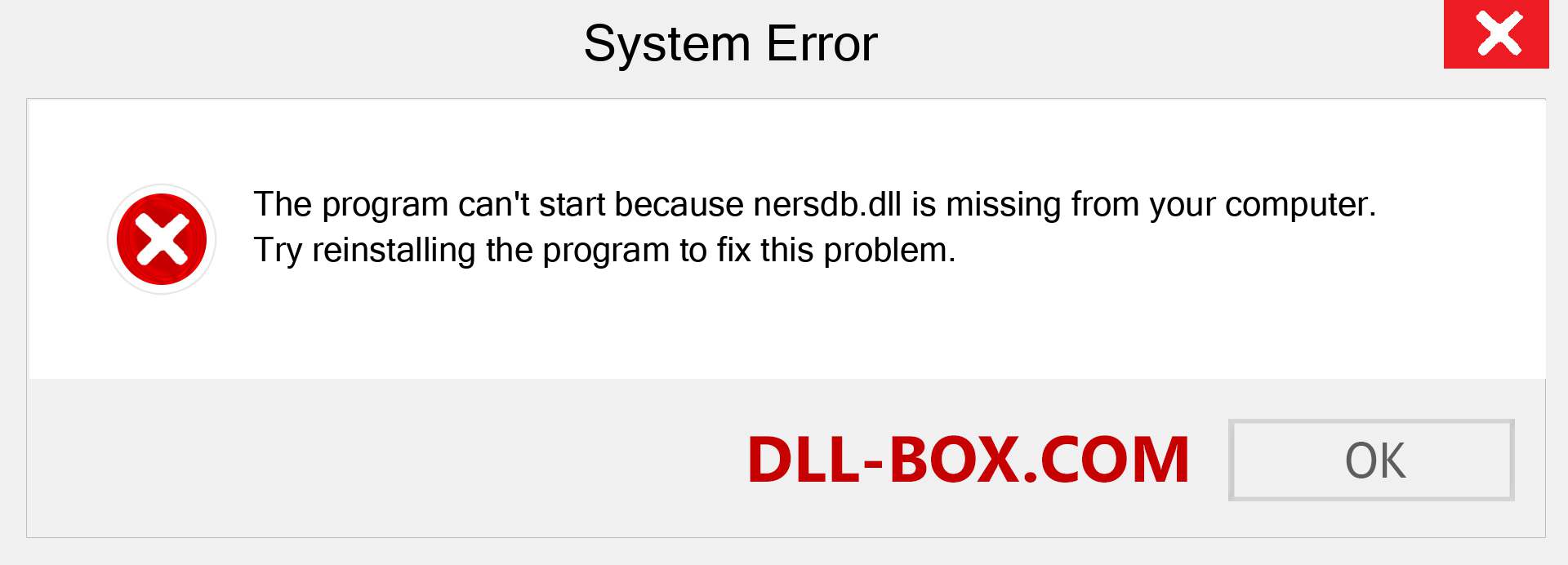  nersdb.dll file is missing?. Download for Windows 7, 8, 10 - Fix  nersdb dll Missing Error on Windows, photos, images